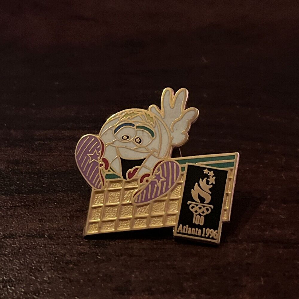 1996 Atlanta Olympics Izzy Volleyball Event Lapel Hat Pin